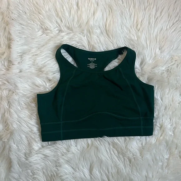 Torrid Tru Low-Impact Women's Green Sports Bra - Picture 3 of 9